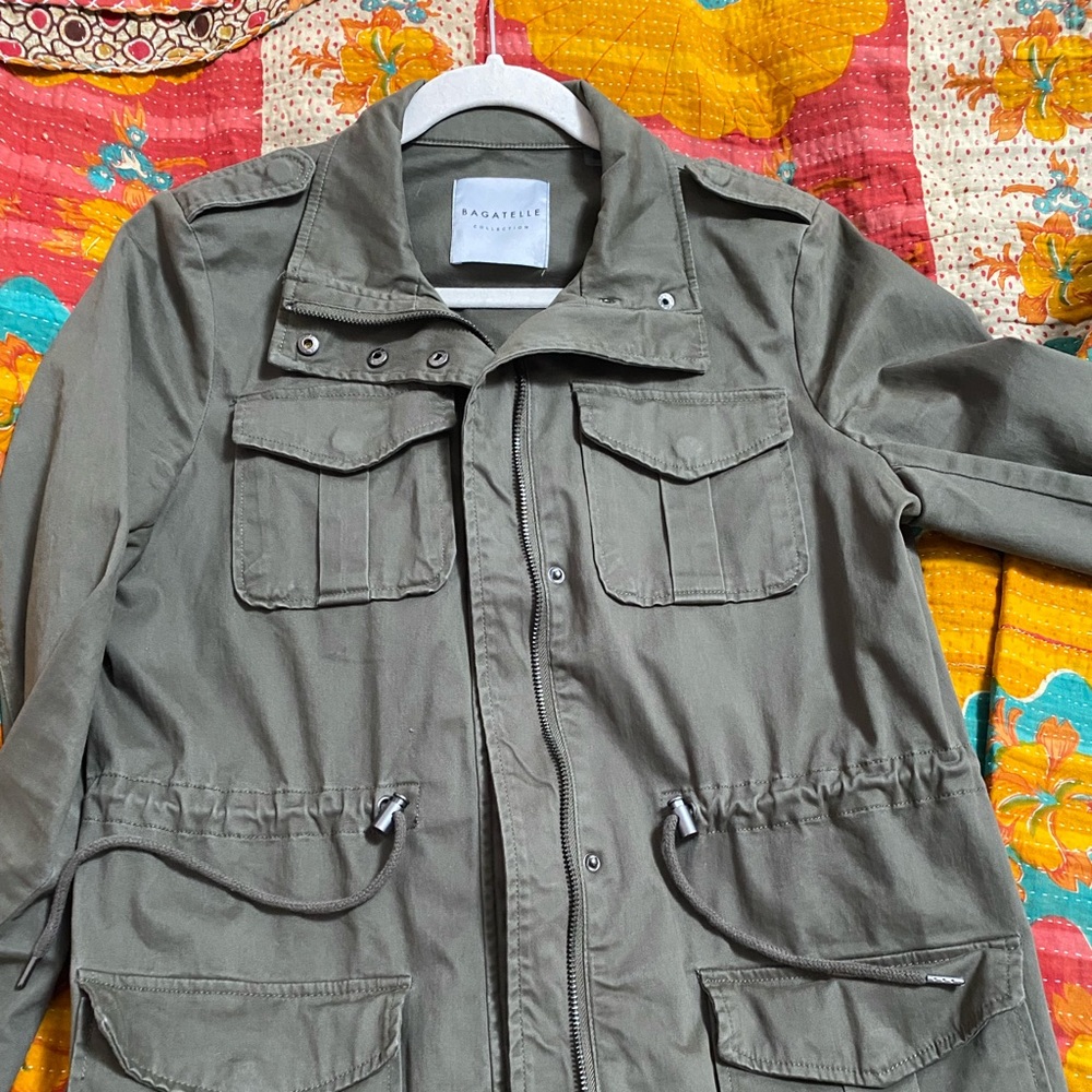 Bagatelle Olive Green/Taupe Jacket Sz S